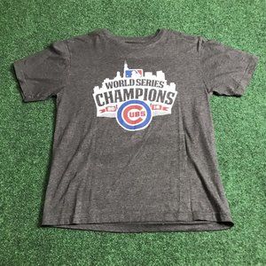 Wrights and Ditson Chicago Cubs 2016 World Series Champions Mens T-shirt Size L